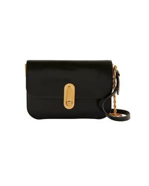 Ted Baker Kkaysa Polished Small Black Leather Crossbody Bag