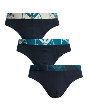 Emporio Armani 3-Paks Briefs, Blauw