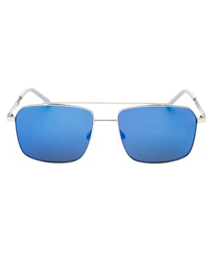Nike Traveler Strike Blue Mirror Lens Silver Sunglasses