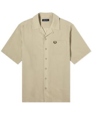 Fred Perry Textured Lightweight Warm Grey Vacation Shirt