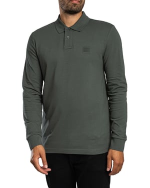 BOSS Passerby Longsleeved Polo Shirt, Green