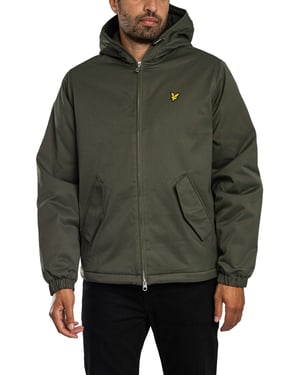 Lyle & Scott Gewatteerde Jas Met Capuchon En Ritssluiting, Groen