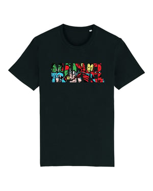 Marvel Unisex Adult Character T-Shirt (Black/Red/Green)
