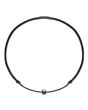 Necklace Genuine Tahitian Pearl Round 10-11 mm — Sterling Silver 925 — 50 cm — Men