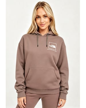 The North Face Womens Back New Fine Box Hoodie in Deep Taupe