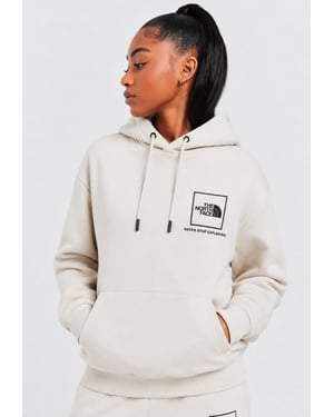 The North Face Womens Back New Fine Box Hoodie in Moonlight Ivory