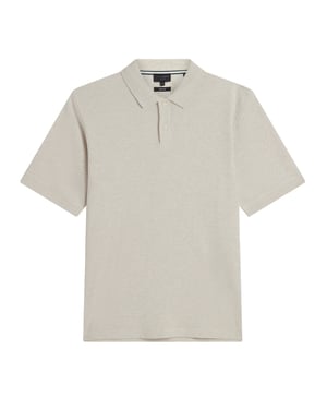 Ted Baker Redman Regular Textured Ecru Polo Shirt