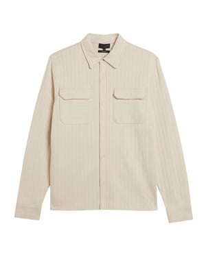 Ted Baker Belza Regular Fit Textured Beige Shirt