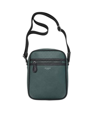 Ted Baker Lanston Pebble Pu Olive Flight Bag