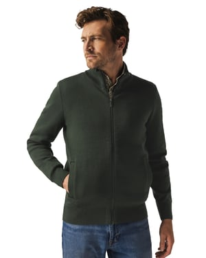 vest State of Art wijde fit effen groen
