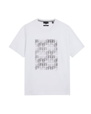 Ted Baker Tessman Box Bedrukt Wit T-shirt