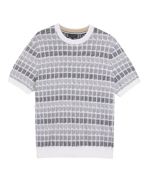 Ted Baker Srevel Regular Jacquard White T-shirt