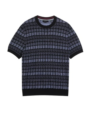 Ted Baker Srevel Regular Jacquard Black T-shirt
