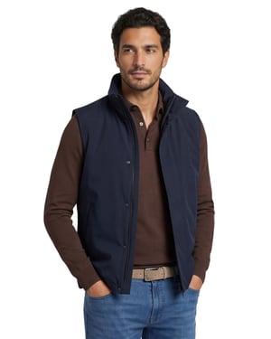 bodywarmer Profuomo donkerblauw normale fit