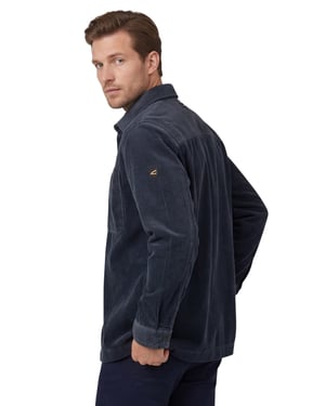 Overshirt Camel Active Donkerblauw katoen corduroy