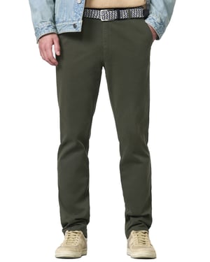 katoenen broek Meyer Oslo groen