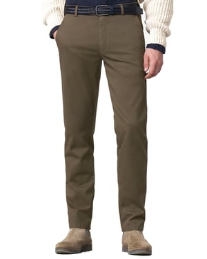 katoenen broek Meyer Bonn bruin