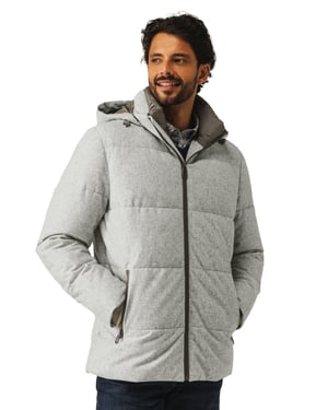 Winterjas State of Art Regular fit gemeleerd wol