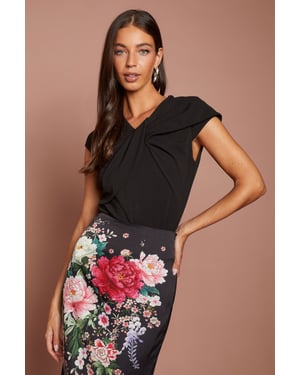 Short Sleeve Twist Detail Bodysuit