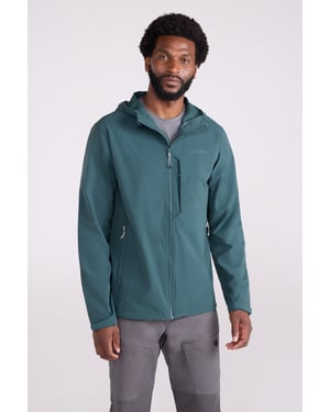 'Retreat' Men's Packable Softshell Jacket Water Resistant Coat Green