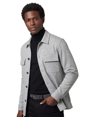 grijs overshirt Profuomo Cutaway Grey