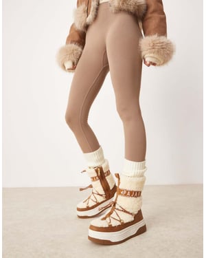 Pajar Janie höga snöboots i tan