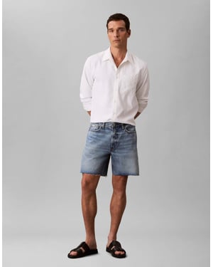 Calvin Klein Jeans klassiska denimshorts i mellanblå tvätt