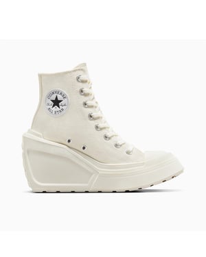 Women's Converse Chuck 70 De Luxe Wedge Heeled Trainers in 286-Egret/Bla