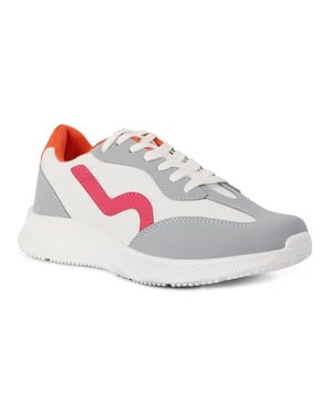 Women's Regatta Ladymarinere Low Top Lace-Up Sneakers in SnwWht/PnkPt