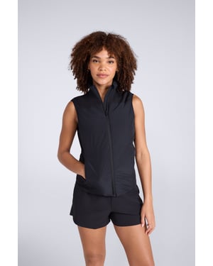 Women's Active Gilet Lightweight Fitted With Zipped Pockets Warm Layering Vest Black