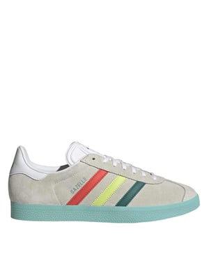 Men's adidas Gazelle Low Top Canvas Sneakers in Ftwwht/Lusgrn