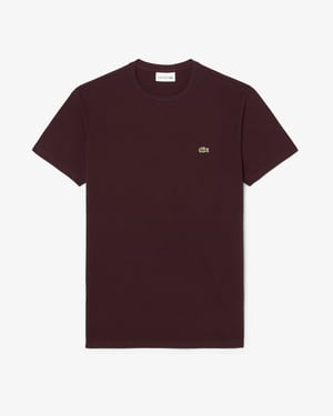 Regular Fit Short Sleeve Logo Detail T-Shirt in Wine