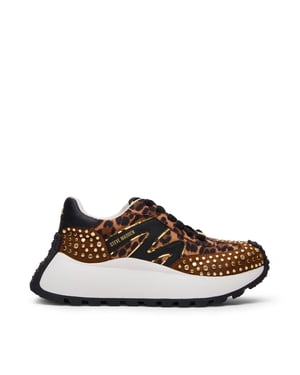 Women's Steve Madden Supercampo S Leopard Walking Sneakers in LEOP MULTI