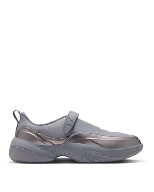 Women's Air Jordan Point Canvas Low Top Sneakers in Mtlc Silver