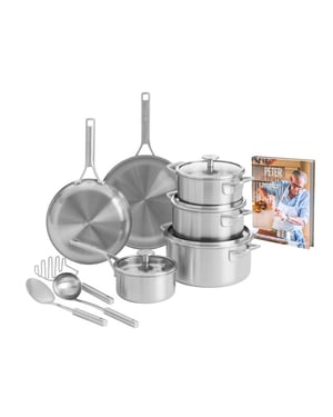 BK Cookware Peter goossens maestro rvs large set met gratis kookboek