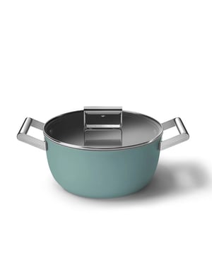 Smeg Braadpan keramische coating emerald green24cm