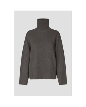 Second Female 59195 alpha knit t-neck 8004 black olive