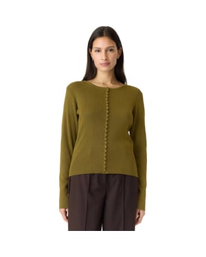 YAS Siana ls knit pullover s. fir green