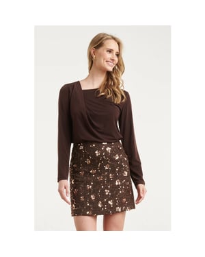 Smashed Lemon Top met asymmetrische halslijn |