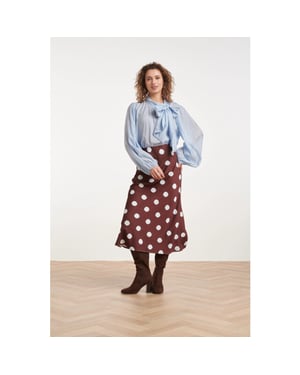Smashed Lemon Blouse van soepelvallende stof met strikdetail |