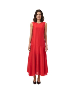 YAS Pera sl ankle dress s. poinsettia