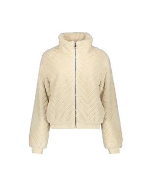 Geisha jacket fake fur zigzag 69526-19 10 off-white