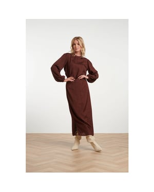 Smashed Lemon Satijnen midi rok met subtiel animal patroon |
