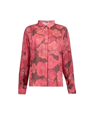 Geisha blouse 63655-20 775 brown/red
