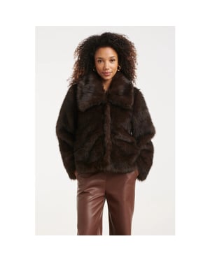 Smashed Lemon Luxe faux fur jas |