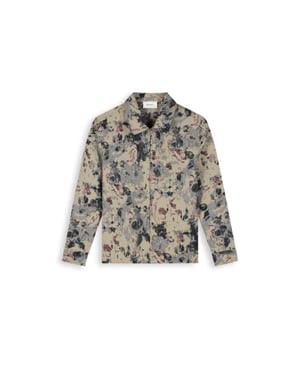 Pure Path Jacquard flower full-zip overshirt