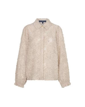 Red Button Rb blouse fringes stone