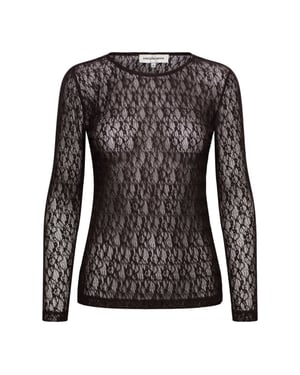 &Co Woman & co woman lace top tris-choco