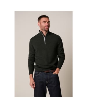 Profuomo Ppxj30012d pullover half zip green profu