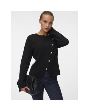 Vero Moda Vienna wrap cardigan met gouden knopen